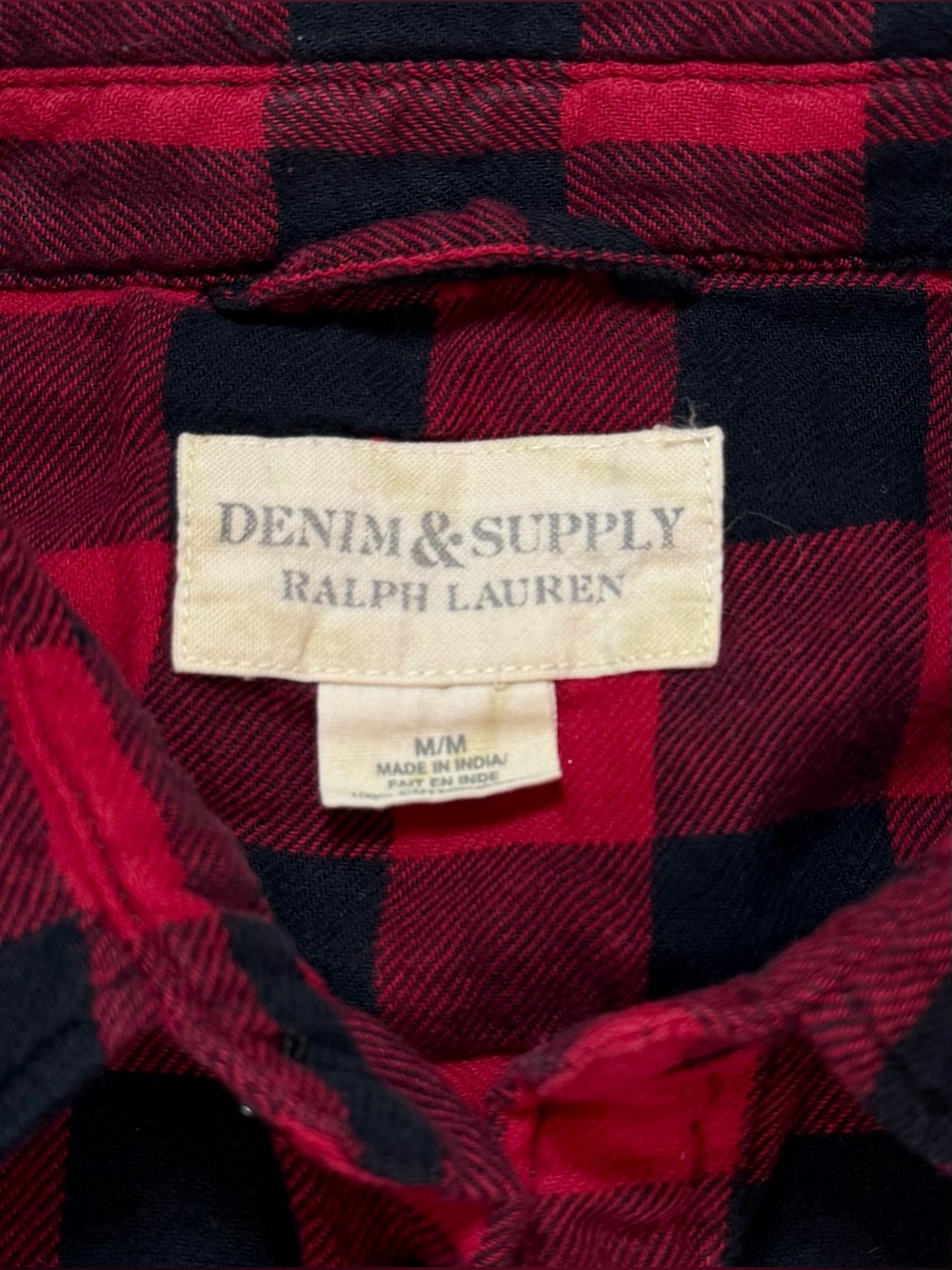 Ralph Lauren Denim & Supply men’s M Flannel Buffalo Plaid Long Sleeve Shirt - Picture 3 of 11